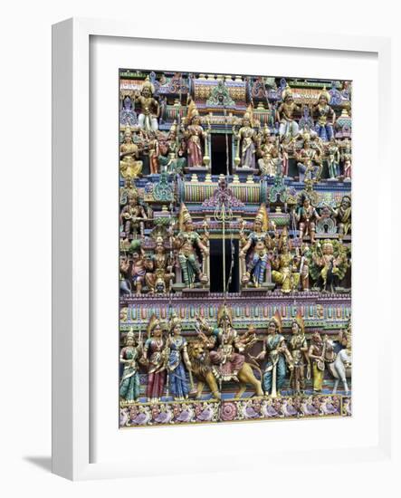 Sri Mariamman Hindu Temple, Singapore, Southeast Asia, Asia-John Woodworth-Framed Photographic Print