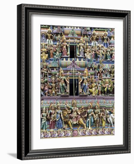 Sri Mariamman Hindu Temple, Singapore, Southeast Asia, Asia-John Woodworth-Framed Photographic Print