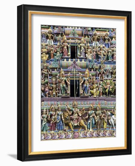 Sri Mariamman Hindu Temple, Singapore, Southeast Asia, Asia-John Woodworth-Framed Photographic Print