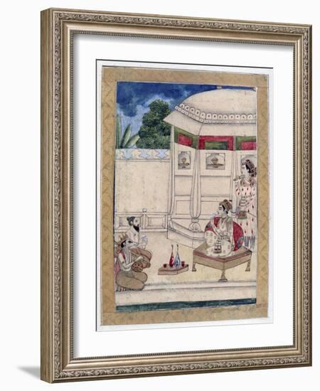 Sri Raga, Ragamala Album, School of Rajasthan, 19th Century-null-Framed Giclee Print