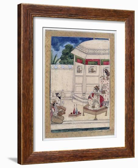 Sri Raga, Ragamala Album, School of Rajasthan, 19th Century-null-Framed Giclee Print