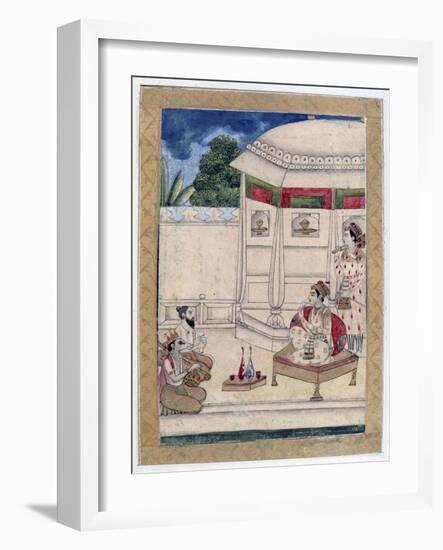 Sri Raga, Ragamala Album, School of Rajasthan, 19th Century-null-Framed Giclee Print