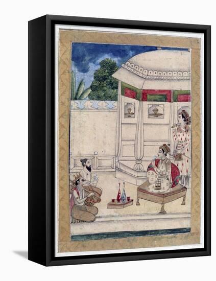 Sri Raga, Ragamala Album, School of Rajasthan, 19th Century-null-Framed Premier Image Canvas