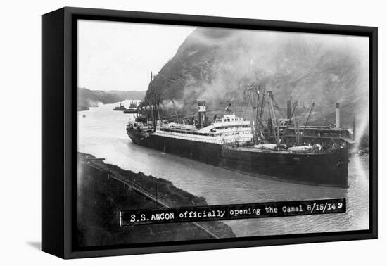 SS Ancon at the Opening of the Panama Canal-null-Framed Premier Image Canvas