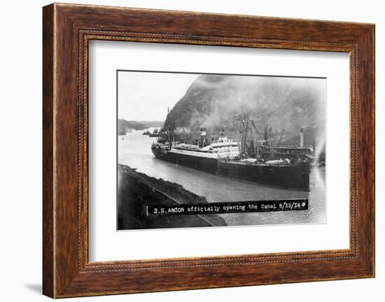 SS Ancon at the Opening of the Panama Canal-null-Framed Photographic Print