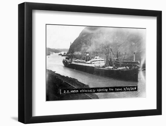 SS Ancon at the Opening of the Panama Canal-null-Framed Photographic Print