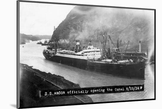 SS Ancon at the Opening of the Panama Canal-null-Mounted Photographic Print