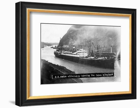 SS Ancon at the Opening of the Panama Canal-null-Framed Photographic Print