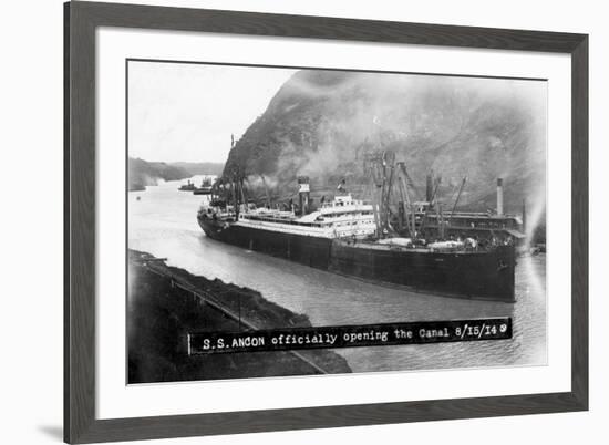 SS Ancon at the Opening of the Panama Canal-null-Framed Photographic Print