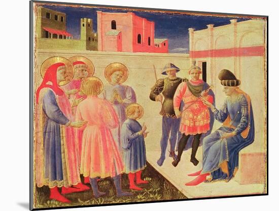 Ss. Cosmas and Damian Before Diocletian, Predella from the Annalena Altarpiece, 1434-Fra Angelico-Mounted Giclee Print
