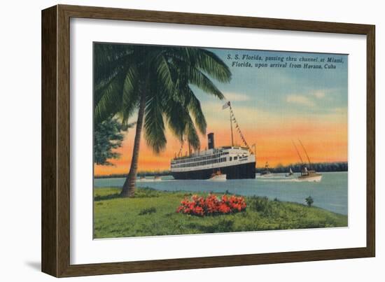 SS Florida, Miami, Florida, upon arrival from Havana, Cuba,  c1931-Unknown-Framed Giclee Print