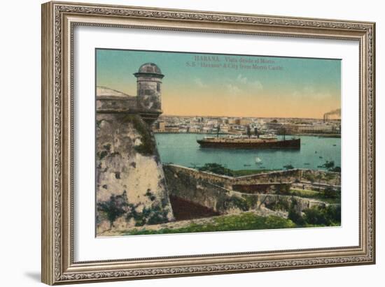 Ss Havana and City from Morro Castle, Havana, Cuba, C1910-null-Framed Giclee Print