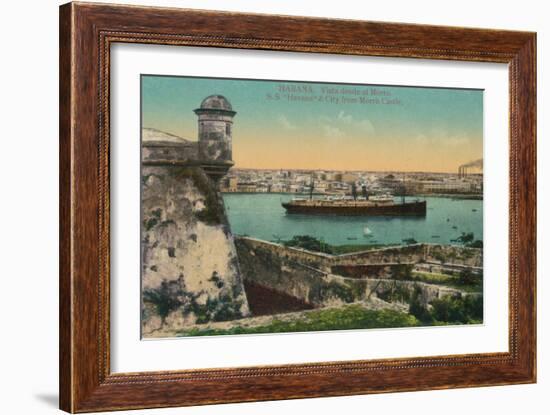 Ss Havana and City from Morro Castle, Havana, Cuba, C1910-null-Framed Giclee Print