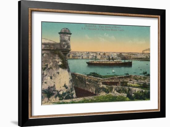 Ss Havana and City from Morro Castle, Havana, Cuba, C1910-null-Framed Giclee Print