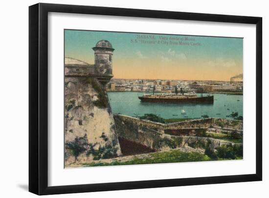 Ss Havana and City from Morro Castle, Havana, Cuba, C1910-null-Framed Giclee Print