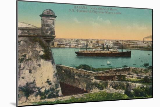 Ss Havana and City from Morro Castle, Havana, Cuba, C1910-null-Mounted Giclee Print