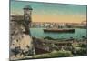 Ss Havana and City from Morro Castle, Havana, Cuba, C1910-null-Mounted Giclee Print