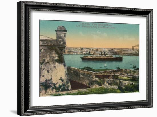 Ss Havana and City from Morro Castle, Havana, Cuba, C1910-null-Framed Giclee Print