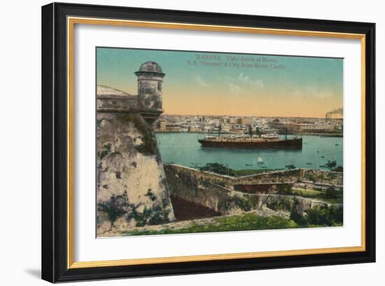 Ss Havana and City from Morro Castle, Havana, Cuba, C1910-null-Framed Giclee Print