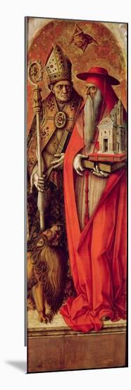 SS. Jerome and Augustine, Side Panel from the Madonna Della Candeletta Triptych-Carlo Crivelli-Mounted Giclee Print