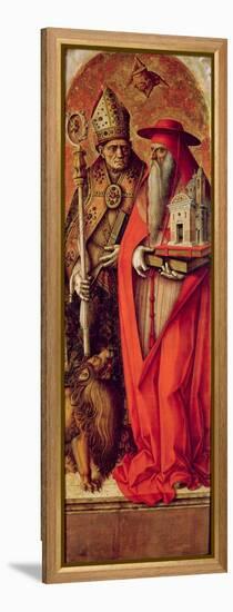 SS. Jerome and Augustine, Side Panel from the Madonna Della Candeletta Triptych-Carlo Crivelli-Framed Premier Image Canvas