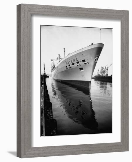 SS Oriana New Ship Passenger Liner Maiden Voyage in Pacific Ocean-Ralph Crane-Framed Photographic Print