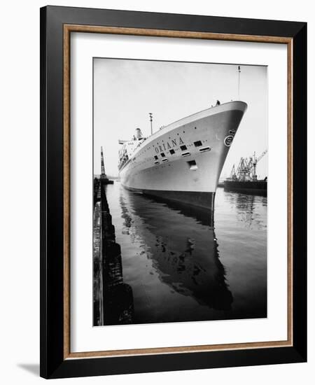 SS Oriana New Ship Passenger Liner Maiden Voyage in Pacific Ocean-Ralph Crane-Framed Photographic Print