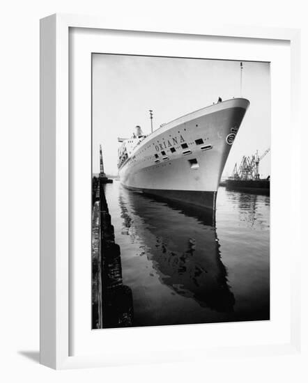 SS Oriana New Ship Passenger Liner Maiden Voyage in Pacific Ocean-Ralph Crane-Framed Photographic Print