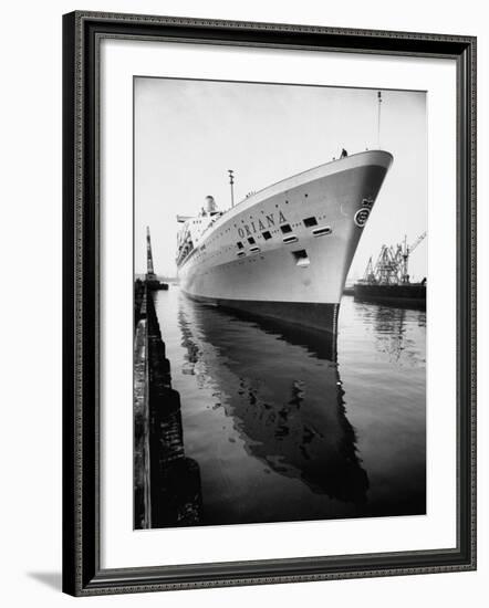 SS Oriana New Ship Passenger Liner Maiden Voyage in Pacific Ocean-Ralph Crane-Framed Photographic Print