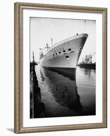 SS Oriana New Ship Passenger Liner Maiden Voyage in Pacific Ocean-Ralph Crane-Framed Photographic Print