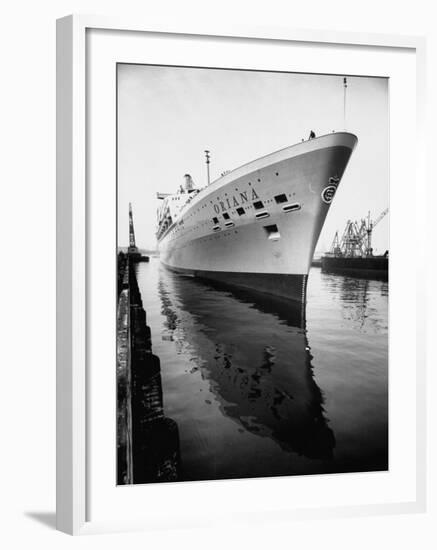 SS Oriana New Ship Passenger Liner Maiden Voyage in Pacific Ocean-Ralph Crane-Framed Photographic Print