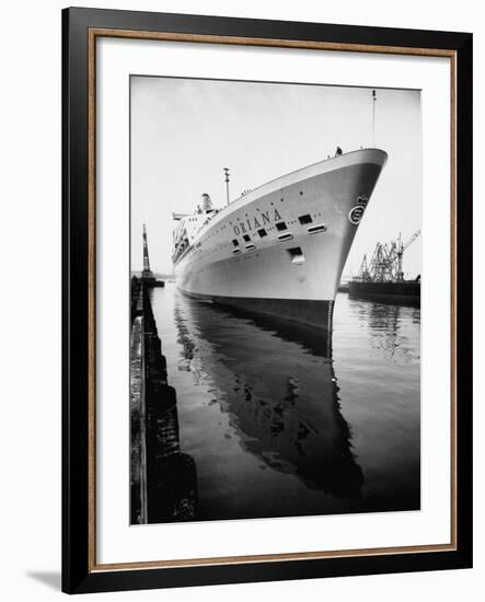 SS Oriana New Ship Passenger Liner Maiden Voyage in Pacific Ocean-Ralph Crane-Framed Photographic Print