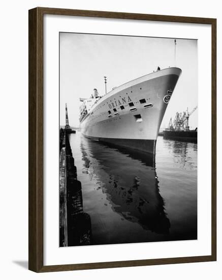 SS Oriana New Ship Passenger Liner Maiden Voyage in Pacific Ocean-Ralph Crane-Framed Photographic Print