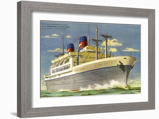 SS President Cleveland-null-Framed Art Print