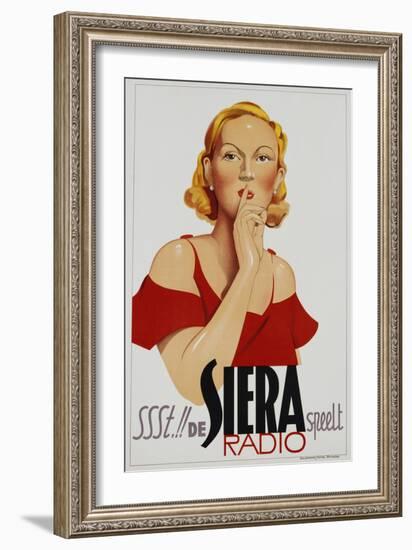 Ssst!! De Siera Speelt Radio Poster-null-Framed Giclee Print