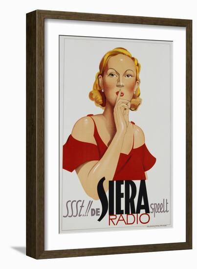 Ssst!! De Siera Speelt Radio Poster-null-Framed Giclee Print