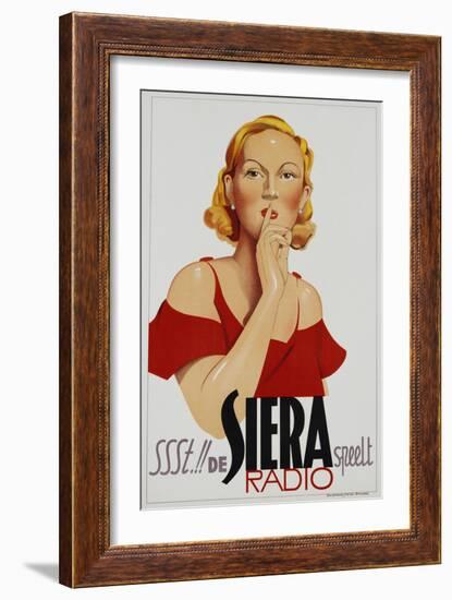 Ssst!! De Siera Speelt Radio Poster-null-Framed Giclee Print