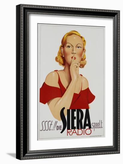 Ssst!! De Siera Speelt Radio Poster-null-Framed Giclee Print