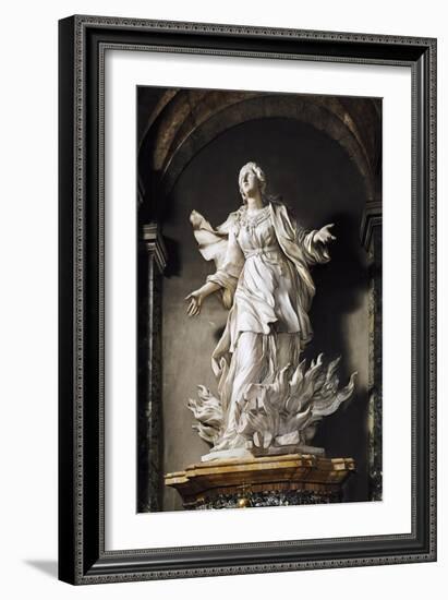 St Agnes, Marble Sculpture-Ercole Ferrata-Framed Giclee Print