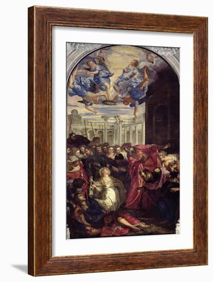 St. Agnes Revives the Son of the Prefect of Rome-Jacopo Robusti Tintoretto-Framed Giclee Print