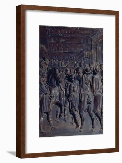 St. Agostino Preaching to the Florentines, Relief from the Salviati Chapel-Giambologna-Framed Giclee Print