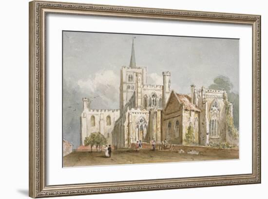 St Albans Cathedral, Hertfordshire, C1830-null-Framed Giclee Print