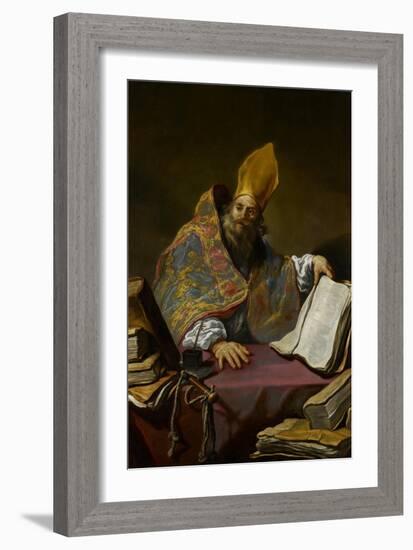 St. Ambrose, C.1623-25-Claude Vignon-Framed Giclee Print