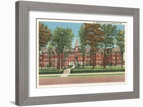 St. Ambrose College, Davenport, Iowa-null-Framed Art Print