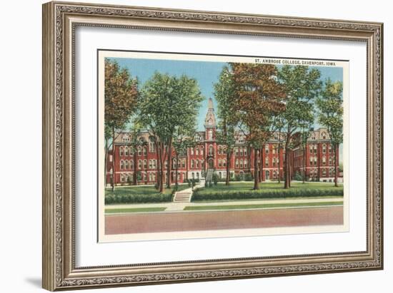 St. Ambrose College, Davenport, Iowa-null-Framed Premium Giclee Print
