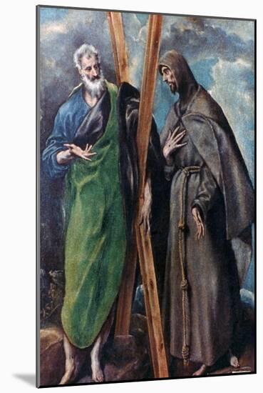 St Andrew and St Francis, C1590-1595-El Greco-Mounted Giclee Print