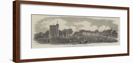 St Andrew's Church and College, Bradfield, Berkshire-null-Framed Giclee Print