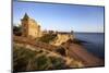 St. Andrews Castle and Castle Sands from the Scores at Sunrise, Fife, Scotland, UK-Mark Sunderland-Mounted Photographic Print