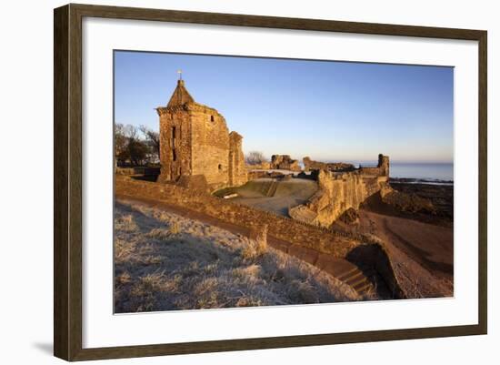 St. Andrews Castle at Dawn, Fife, Scotland, United Kingdom, Europe-Mark Sunderland-Framed Photographic Print