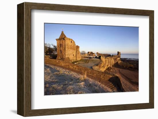 St. Andrews Castle at Dawn, Fife, Scotland, United Kingdom, Europe-Mark Sunderland-Framed Photographic Print